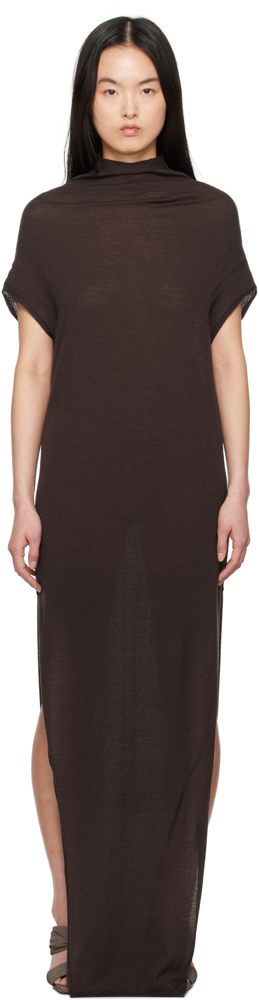 Mekko Rick Owens Rick Owens Hollywood SL Crater Maxi Dress Ruskea | RP01E7602 M