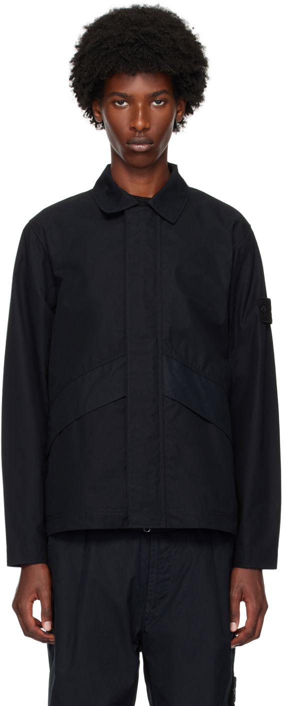 Takki Stone Island Black Cotton Jacket Musta | 8115107F1