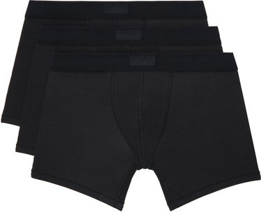 Nyrkkeilijät SKIMS Three-Pack Cotton Boxer Briefs Musta | BO-BBR-5635M, 0