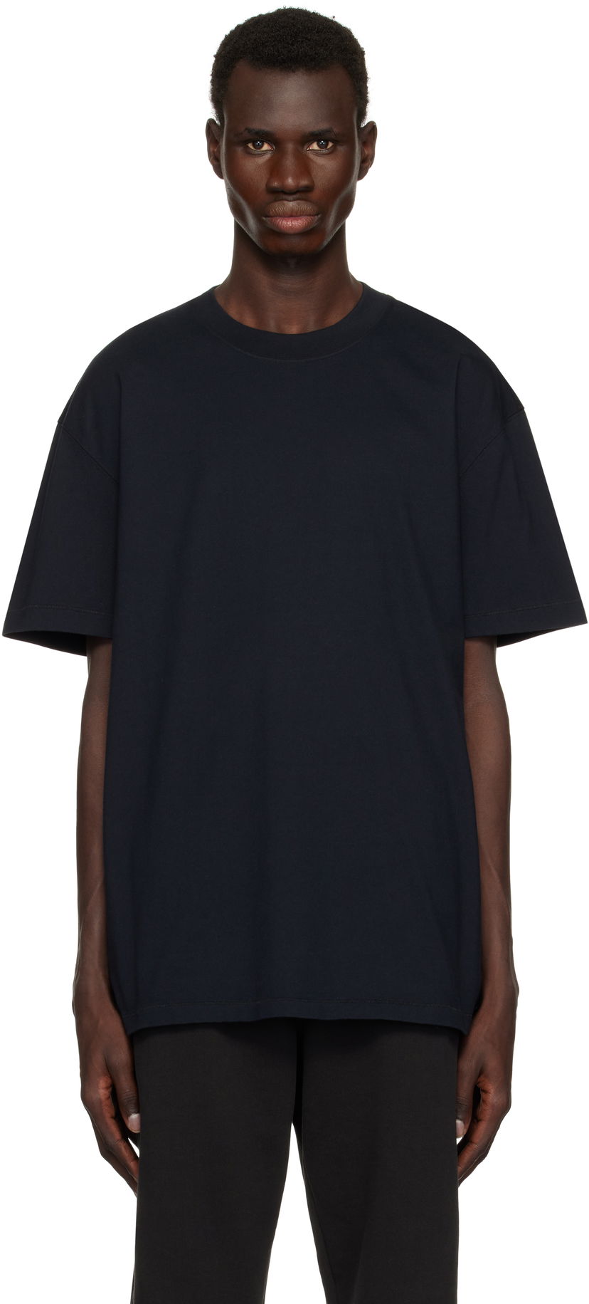 T-paita SKIMS SKIMS Heavyweight Cotton Relaxed T-Shirt Tummansininen | SS-STT-6414M-OBSIDIAN