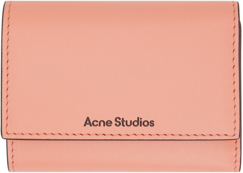 Lompakko Acne Studios Trifold Leather Wallet Vaaleanpunainen | CG0232-