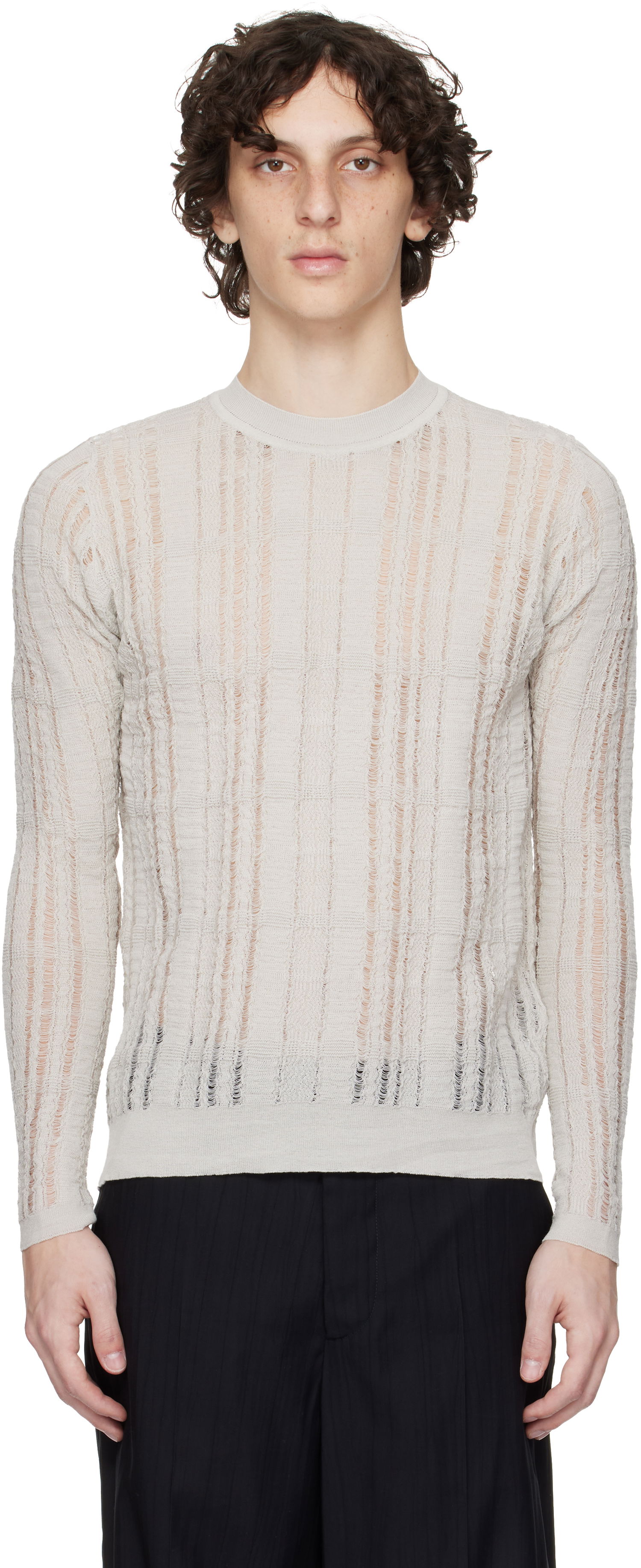 Villapaita OUR LEGACY OUR LEGACY Formal Distressed Sweater Harmaa | M2253FL, 0