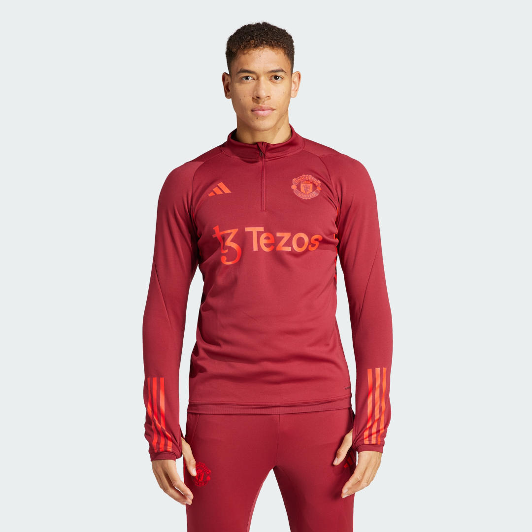 Huppari adidas Performance Manchester United Tiro 23 Training Top Burgundia | IA7277, 0
