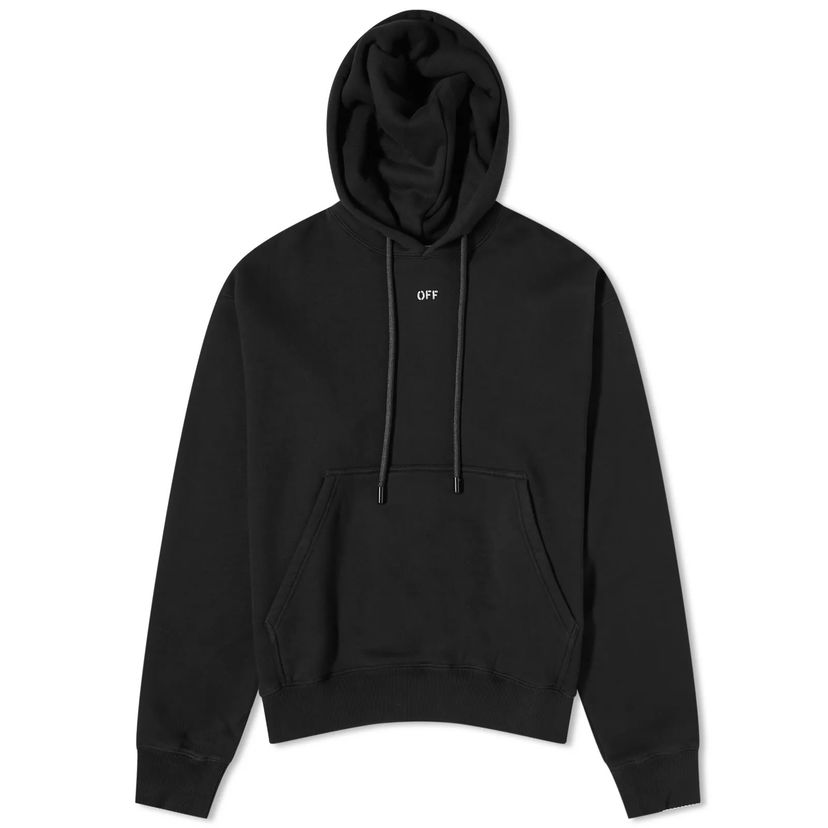 Huppari Off-White Stamp Logo Skate Popover Hoodie Musta | OMBB085F23FLE0011001
