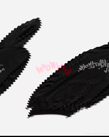 Huppari Neighborhood Graphic Print Hoodie Musta | 242UWPGN-CSM01 BK, 2