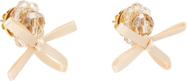 Korvakorut Simone Rocha Simone Rocha Petite Bow Daisy Stud Earrings Beige | ERG552 0903, 1