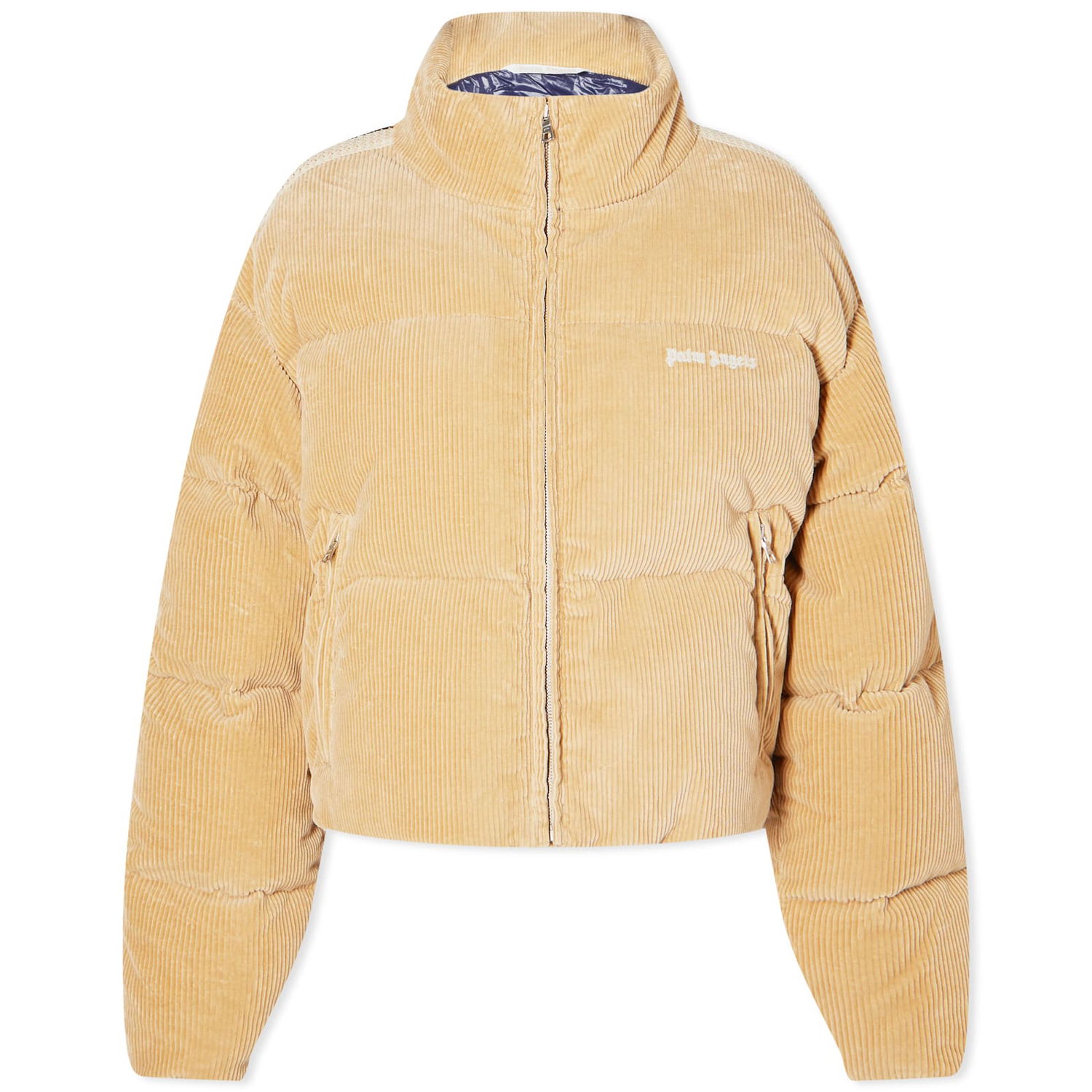 Puffer takki Palm Angels Corduroy Cropped Down Jacket Beige | PWED018F23FAB0026101, 0