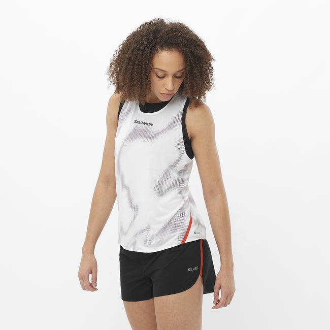 Tankkitoppi Salomon S/LAB Speed Tank Top Valkoinen | LC2695400