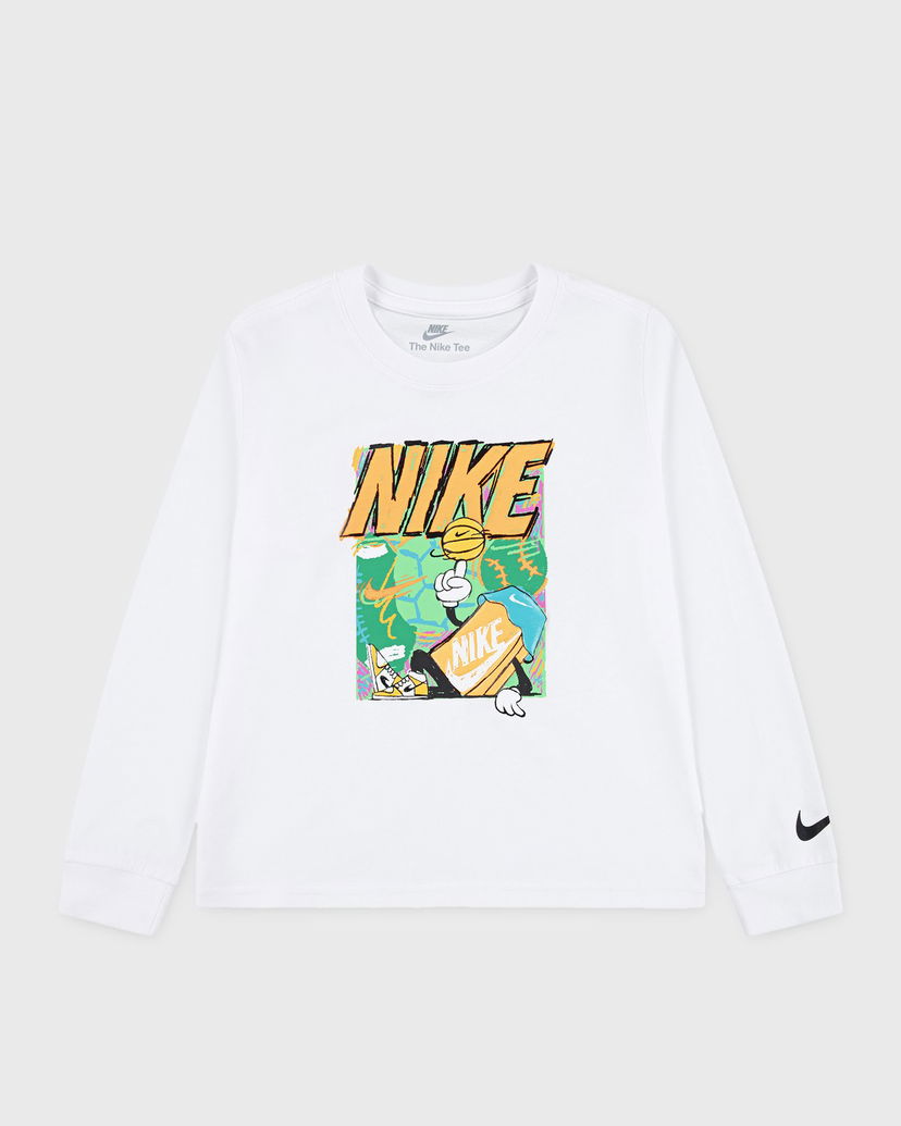 T-paita Nike Nike Long Sleeve T-Shirt Valkoinen | 86N322-001