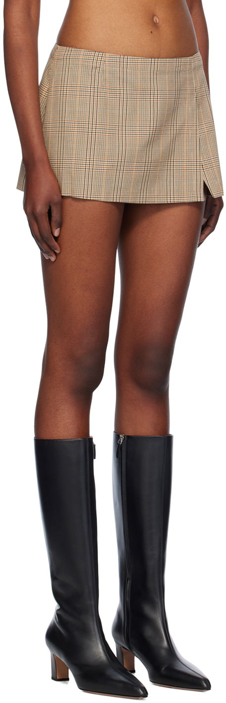 Hame Miaou Miaou Micro Check Miniskirt Ruskea | 4012BCWBRC, 1