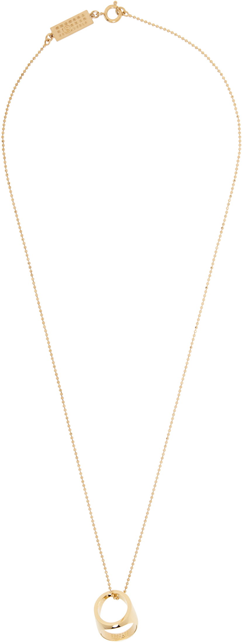 Kaulakoru Maison Margiela MM6 Maison Margiela Gold Signet Ring Pendant Necklace Keltainen | SM6UU0084 P7355