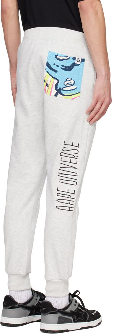 Verryttelyhousut AAPE by A Bathing Ape AAPE by A Bathing Ape Embroidered Sweatpants Harmaa | AAPPTMA691XAMWH2, 2