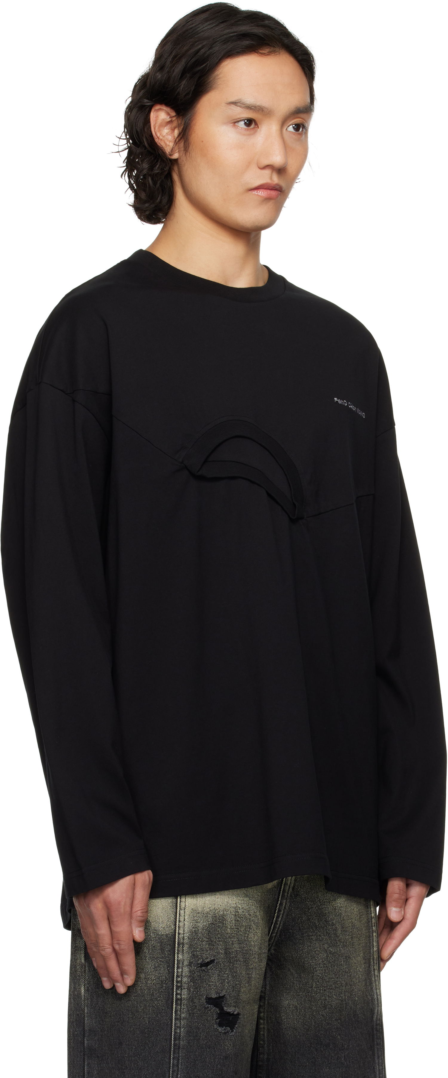 T-paita Feng Chen Wang Feng Chen Wang Oversized 2in1 T-Shirt Musta | FMS19LS01B, 1