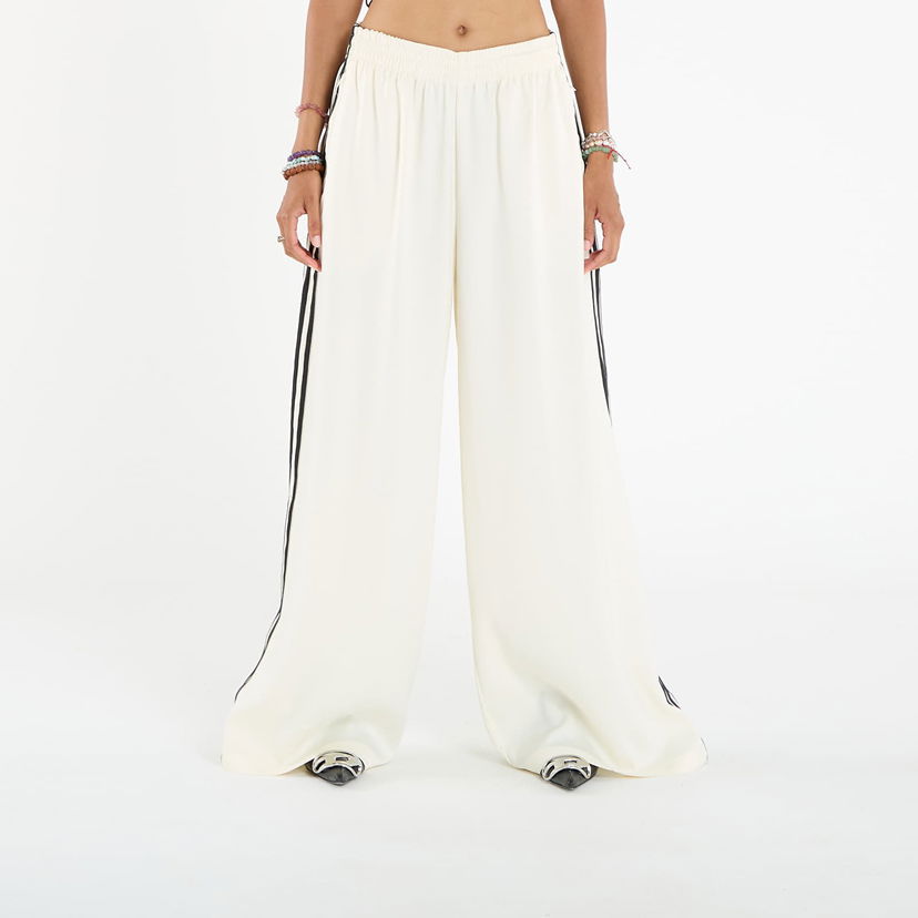 Housut adidas Originals Adicolor Satin Wide Leg Track Pants Valkoinen | KD2542