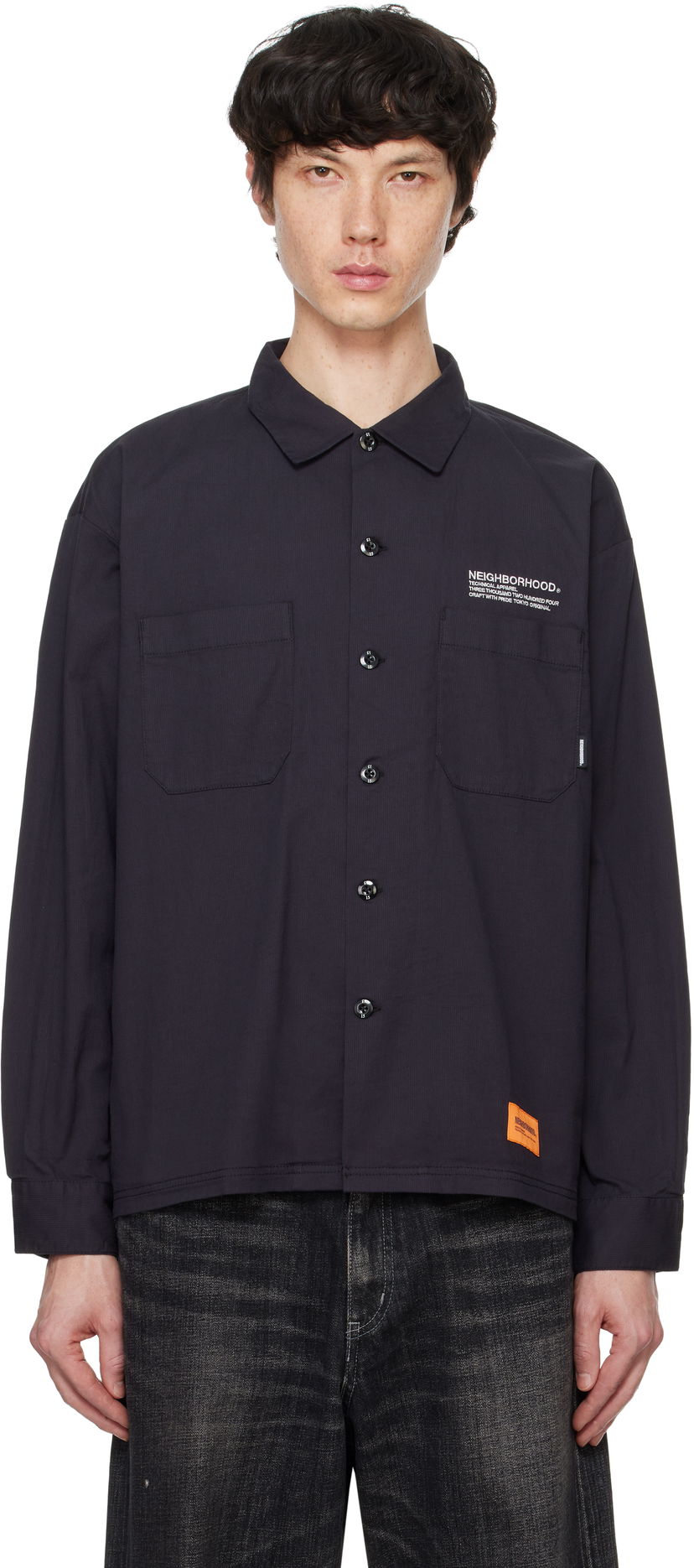 Paita Neighborhood Cordlane Work Shirt Musta | 242TSNH-SHM09