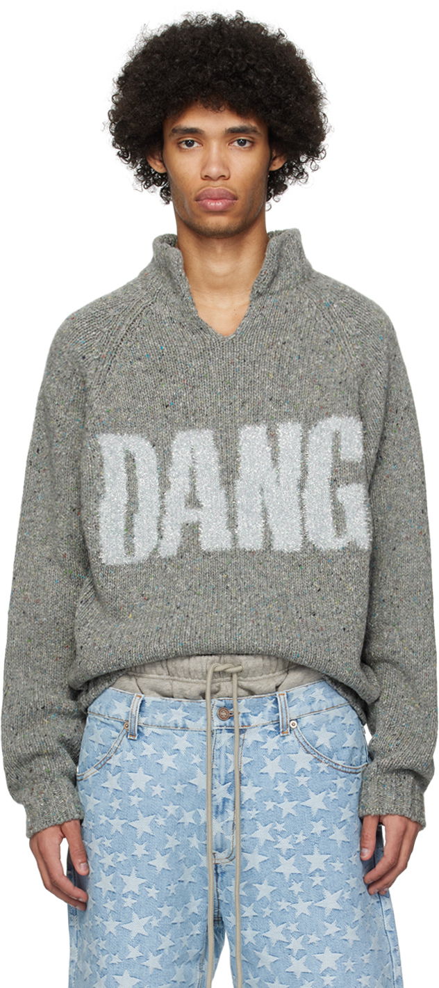 Villapaita ERL ERL 'Dangerous' Knit Sweater Harmaa | ERL08N359
