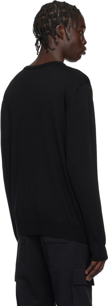 Villapaita Balmain Knitted Double-Collar Sweater Musta | EH1KD145KH92, 2