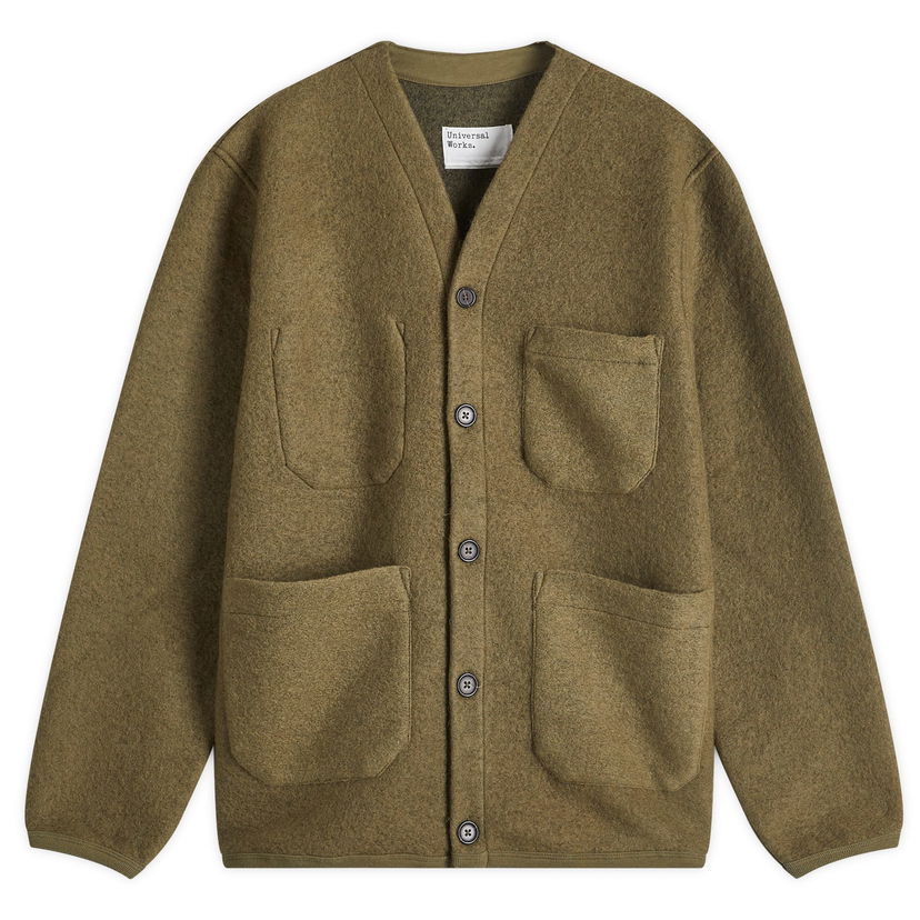 Villapaita Universal Works Fleece Cardigan Large by Universal Works Vihreä | 29710-LVT
