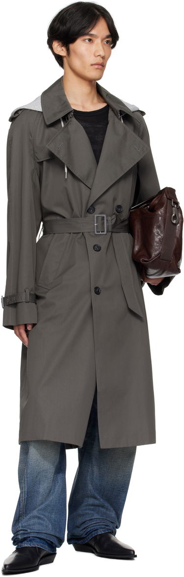 Trenssitakki Maison Margiela MM6 Maison Margiela Double-Breasted Trench Coat Harmaa | SH0AH0005 M35500, 3