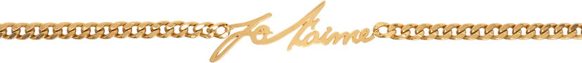 Rannerengas Balmain Balmain Brass Chain Belt with "Je t'aime" Script Metallinen | EN1WJ174MBRA