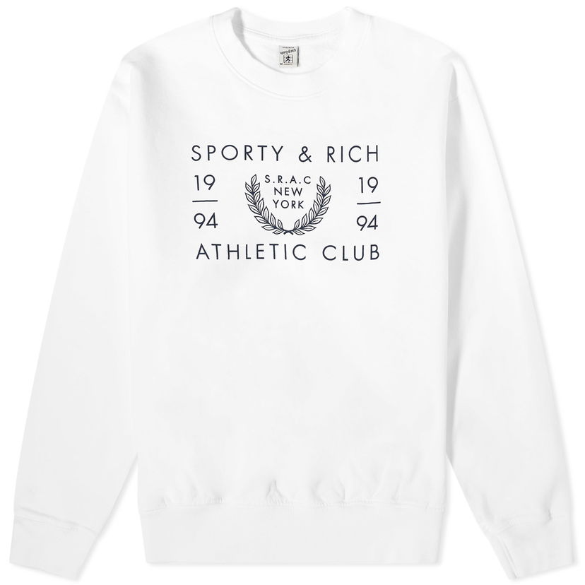 Villapaita Sporty & Rich SRAC Crew Sweat Valkoinen | CRAW2334WH