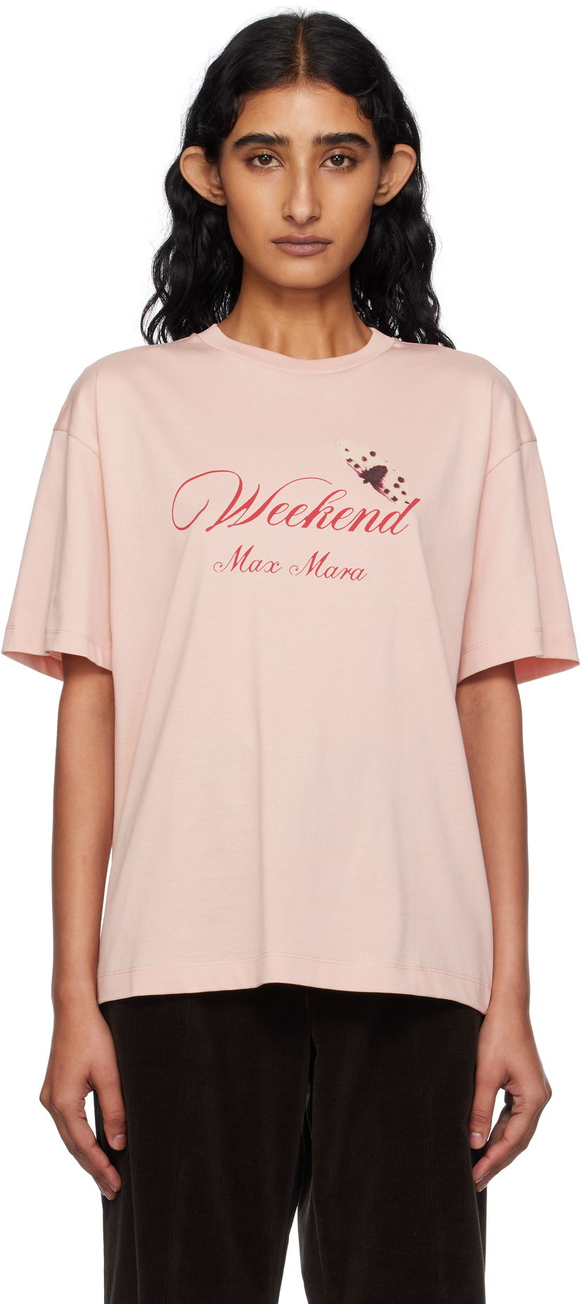 T-paita Max Mara Weekend Max Mara Radura T-Shirt Vaaleanpunainen | 2515971032600