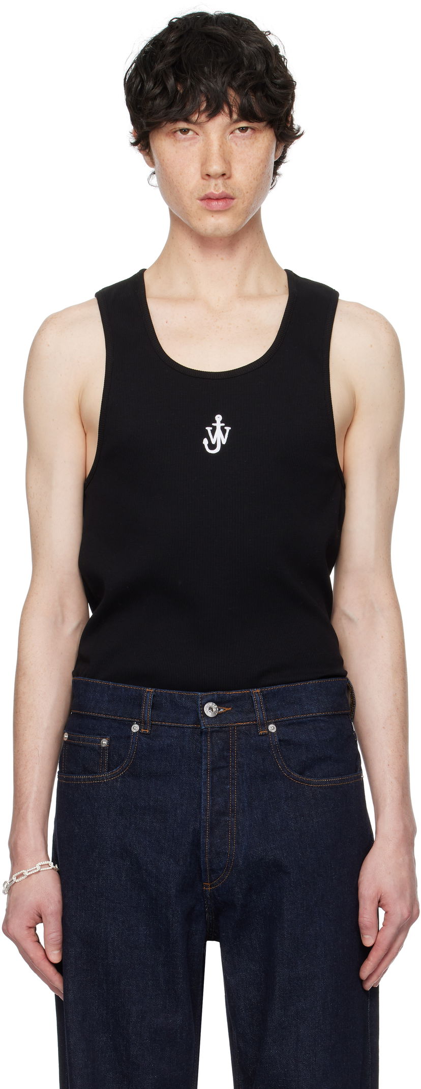 Tankkitoppi JW Anderson JW Anderson Anchor Logo Tank Top Musta | JO0246-PG1512