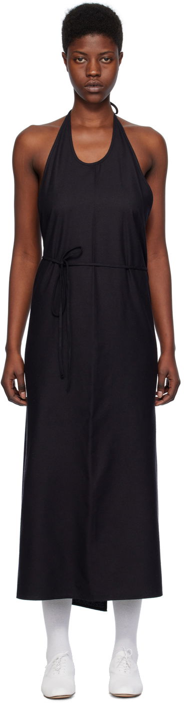 Mekko Baserange Baserange Apron Maxi Dress Musta | DRAP-RS-000