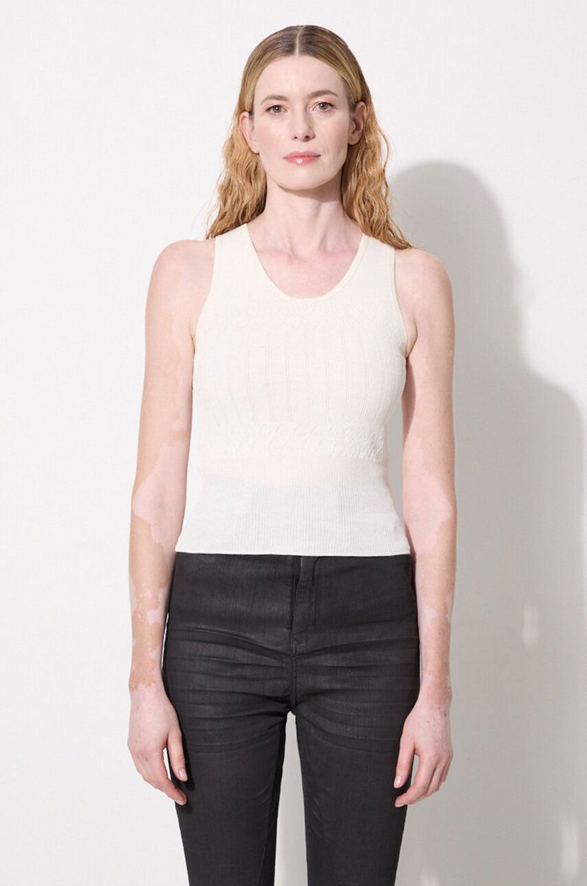 Tankkitoppi JW Anderson Pointelle Tank Top Beige | KW1133.YN0324.001