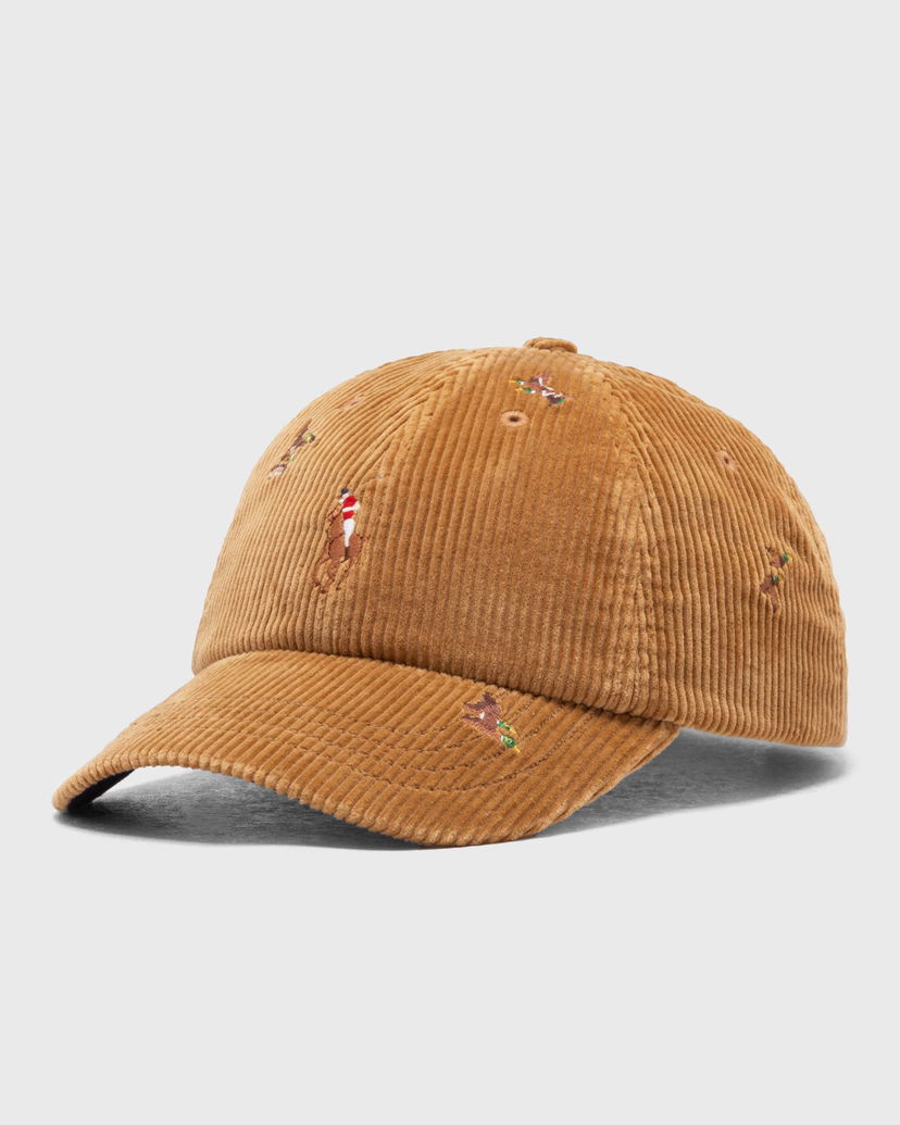 Korkki Polo by Ralph Lauren Embroidered Corduroy Baseball Cap Beige | 710979195001