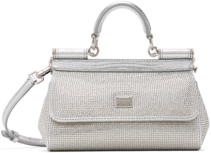 Käsilaukku Dolce & Gabbana Silver Kim Kardashian Small Sicily Bag Harmaa | BB7116 AN241