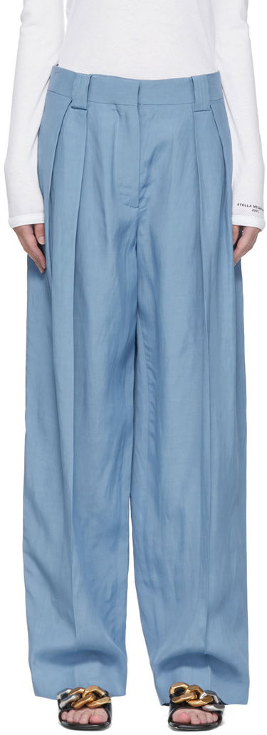 Housut Stella McCartney Stella McCartney Wide-Leg Viscose Trousers Sininen | 6045433STA49, 0