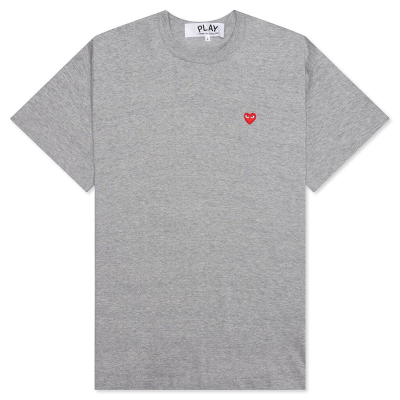T-paita Comme des Garçons Play Small Red Heart T-Shirt Harmaa | AZ-T305-051-1