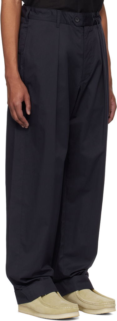 Housut Engineered Garments Engineered Garments Carlyle Print Trousers Tummansininen | 25S1F012, 4
