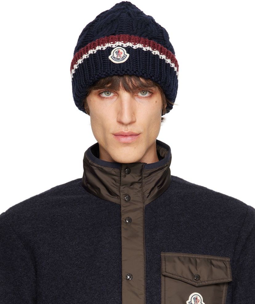 Pipo Moncler Navy Archivio Beanie Tummansininen | J20913B00061M1172