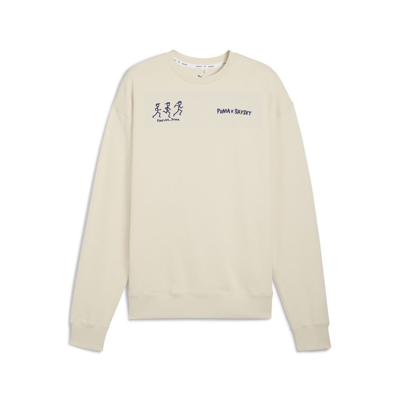 Huppari Puma PUMA x SAYSKY Crewneck Sweatshirt Beige | 527557_87