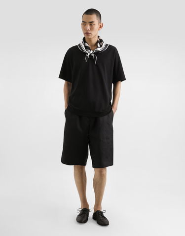 Shortsit Dolce & Gabbana Dolce & Gabbana Linen Drawstring Shorts Musta | GP0T1TFU4MCN0000, 1
