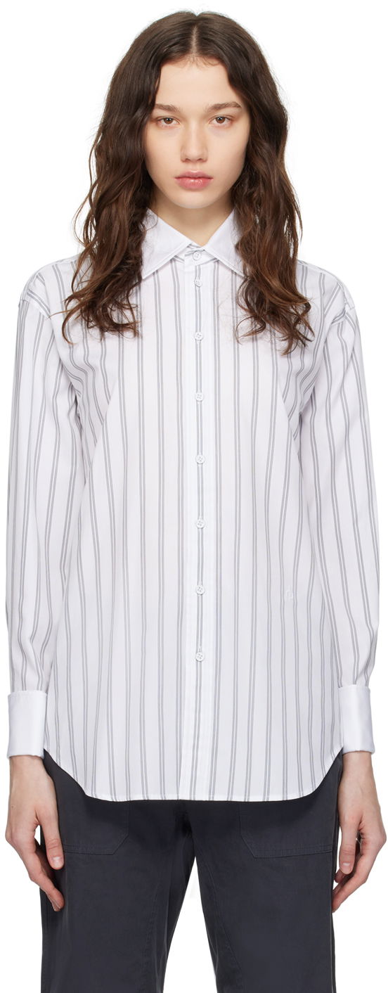 Paita rag & bone rag & bone Diana Striped Shirt Valkoinen | WAW23HA0224622