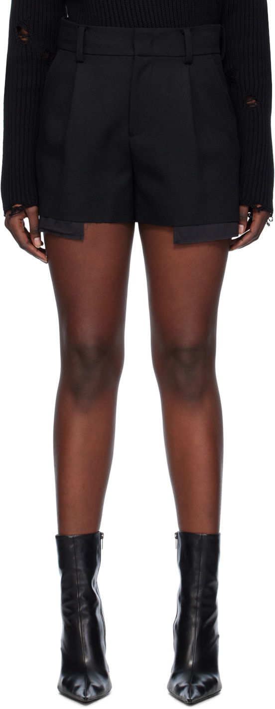 Shortsit We11done We11done Layered Shorts Musta | WD-PT0-24-201-M-BK