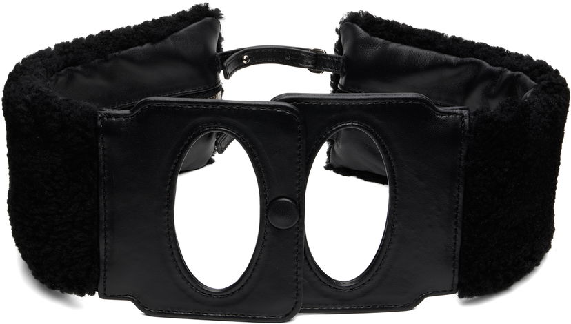 Vyötärölaukku KIKO KOSTADINOV Kiko Kostadinov Isadora Fuzzy Cut-out Belt Bag Musta | KKWAW25BG05-184