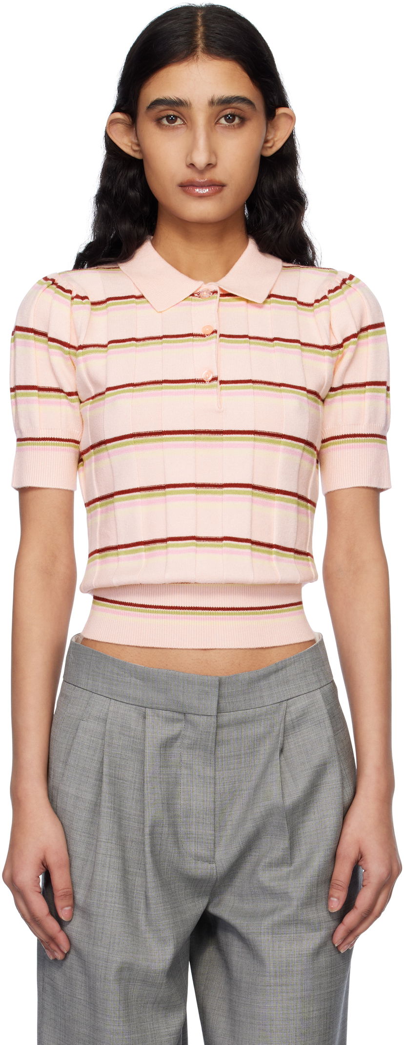 Poolopaita GUIZIO Guizio Mateo Striped Polo Vaaleanpunainen | S25110S047