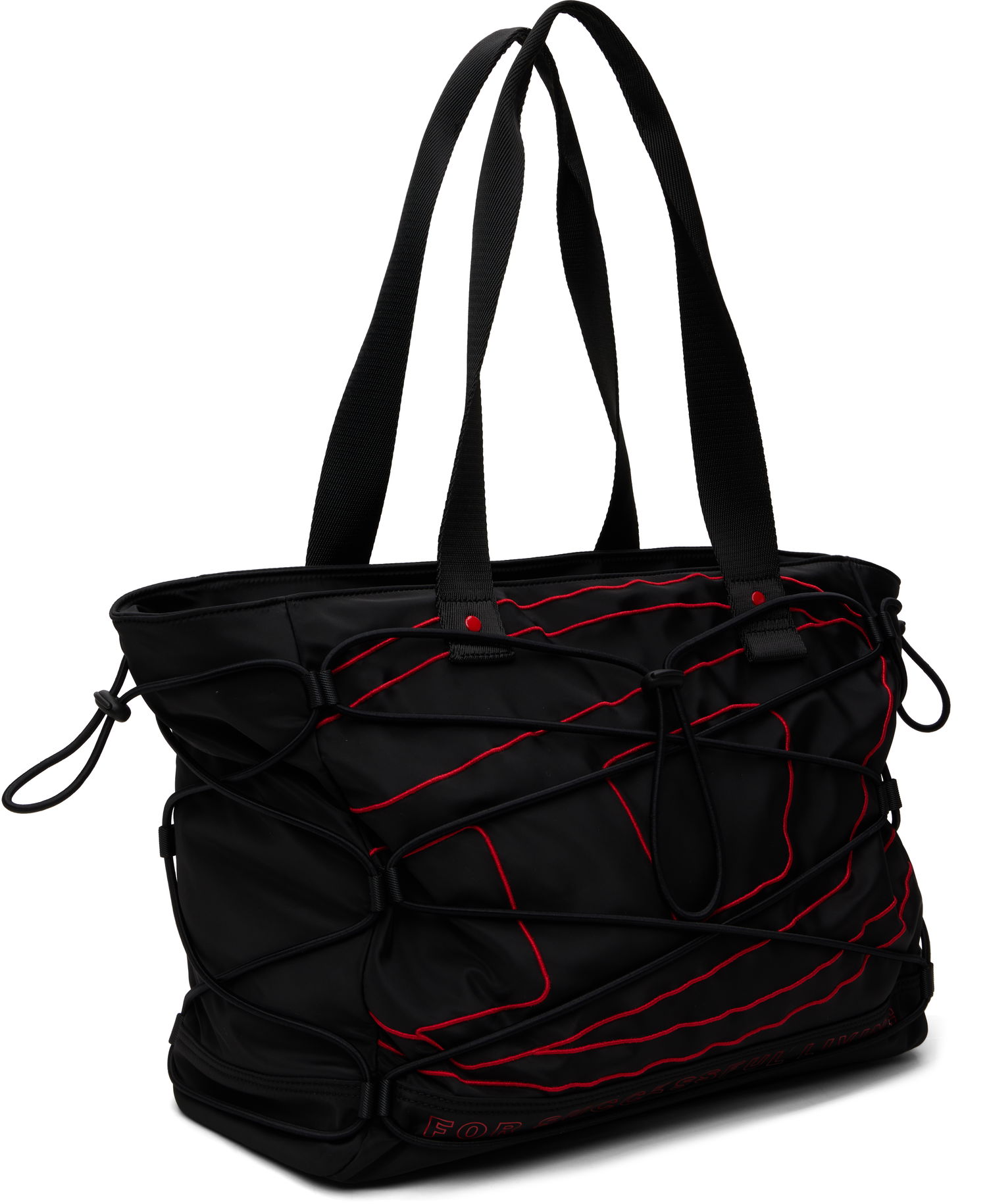 Kangaskassi Diesel Tech-D M X Tote Bag with Red Cord and Embroidered Detail Musta | X10410-P3914-T8013, 1