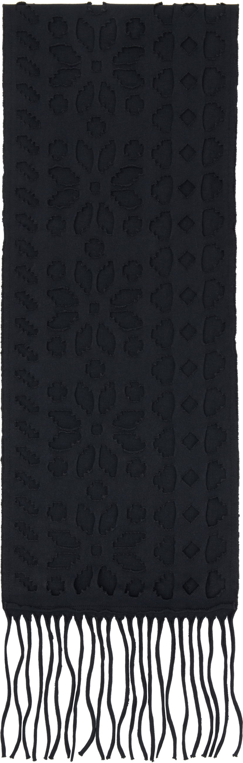 Huivi OUR LEGACY Our Legacy Tore Fringed Scarf Musta | A4258TC