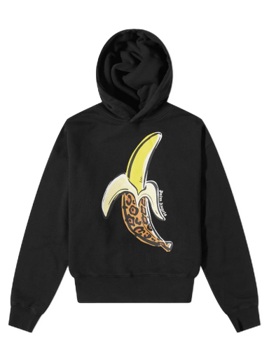 Huppari Palm Angels Banana Popover Hoody Musta | PMBB058F22FLE0091018