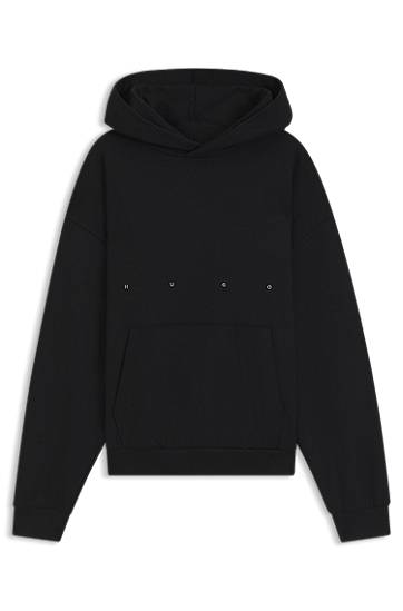 Huppari BOSS HUGO x apoh Oversized-Fit Cotton Terry Hoodie Musta | 50545997