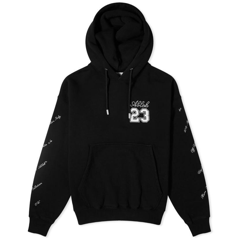 Huppari Off-White 23 Abloh Popover Hoody Musta | OMBB085S24FLE0111001