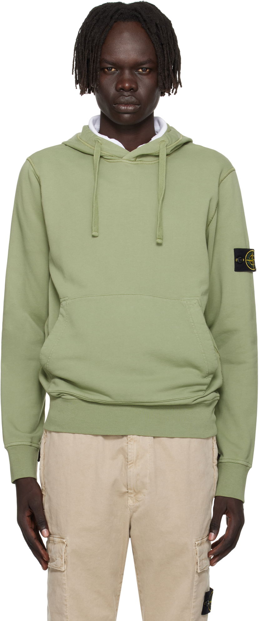 Huppari Stone Island Stone Island Organic Cotton Fleece Hoodie Vihreä | K2S15 6100062 S0051
