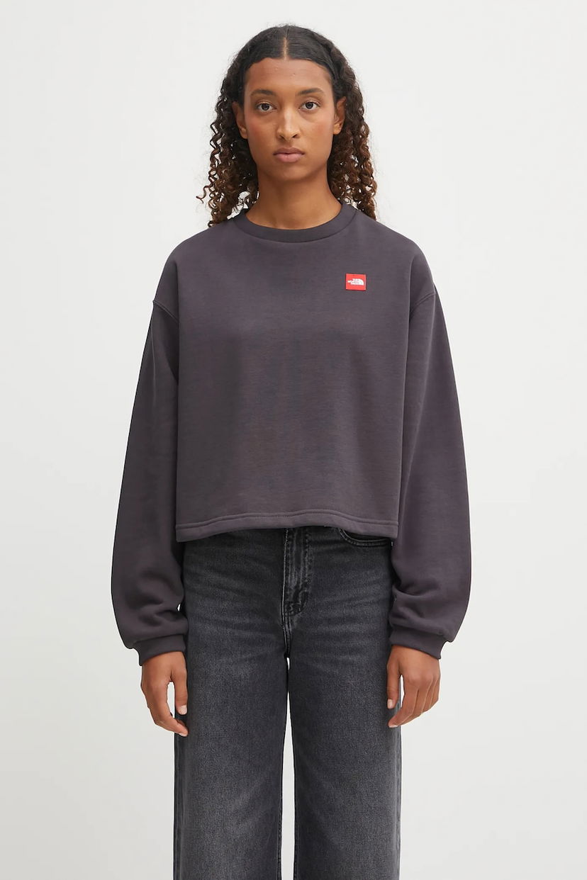 Huppari The North Face The North Face Redbox Cropped Sweatshirt Harmaa | NF0A8EFY0SA1
