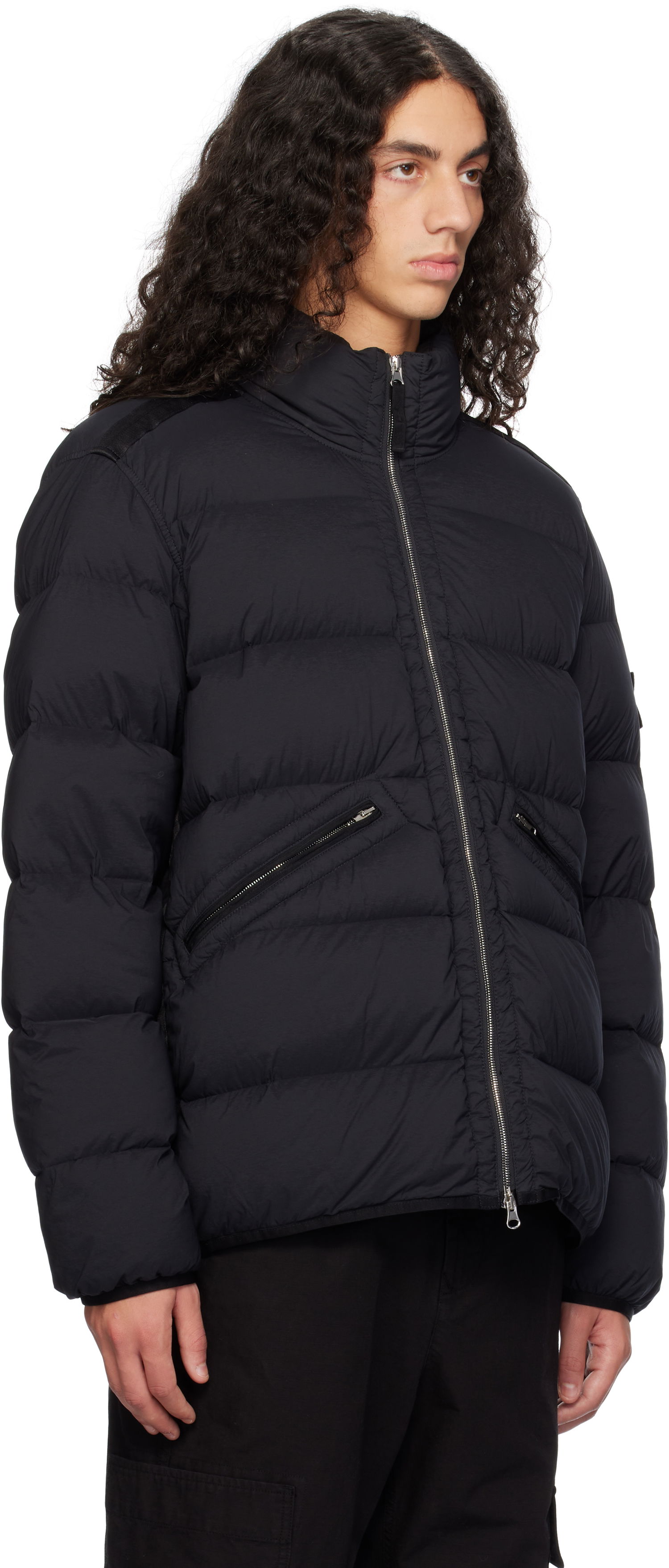 Puffer takki Stone Island Stone Island Seamless Tunnel Nylon Down Jacket Musta | 811543028, 1