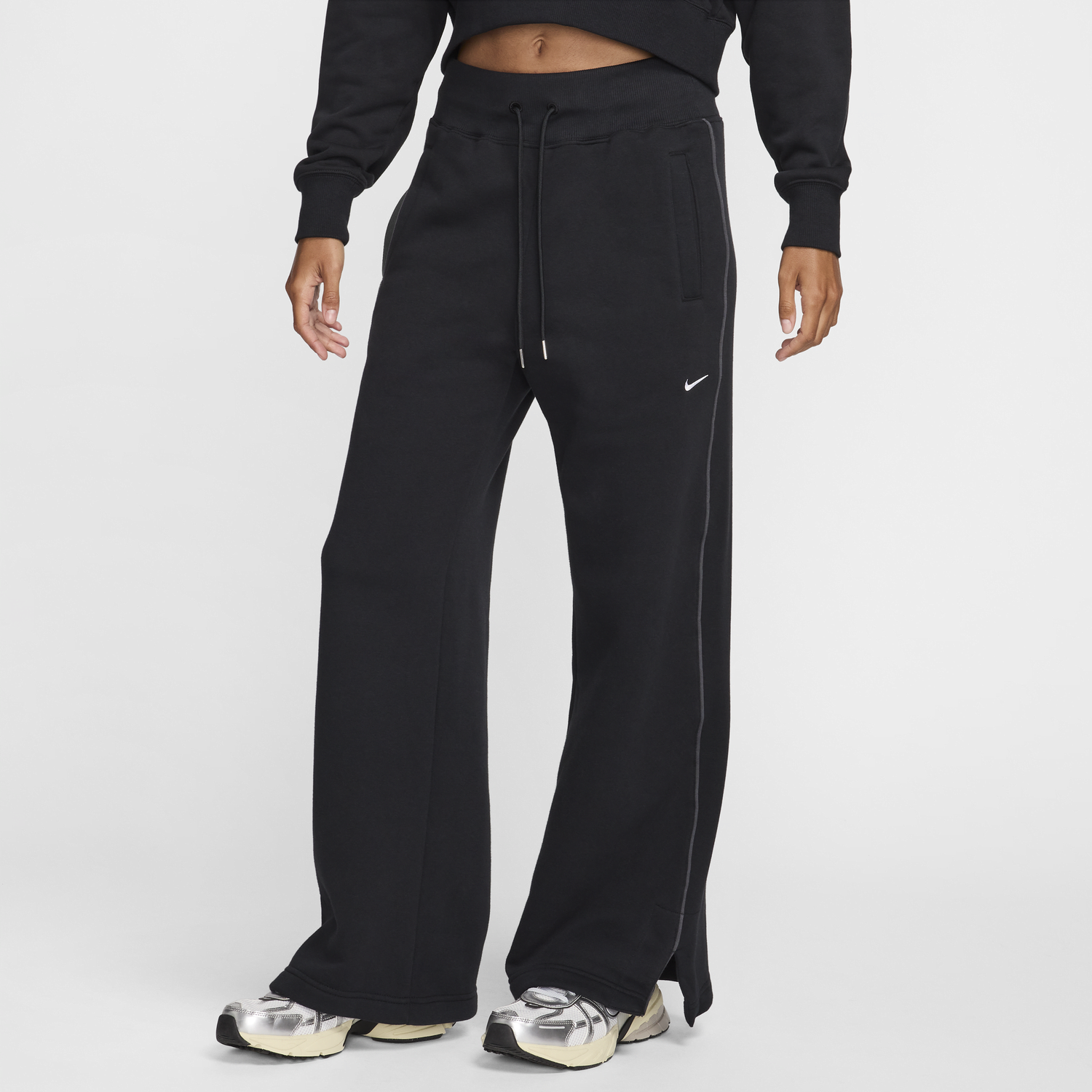 Verryttelyhousut Nike Phoenix Fleece Pants Musta | HV3775-010, 0